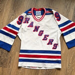 Wayne Gretzky NY Rangers #99 CCM Vintage White Jersey Stitched NHL